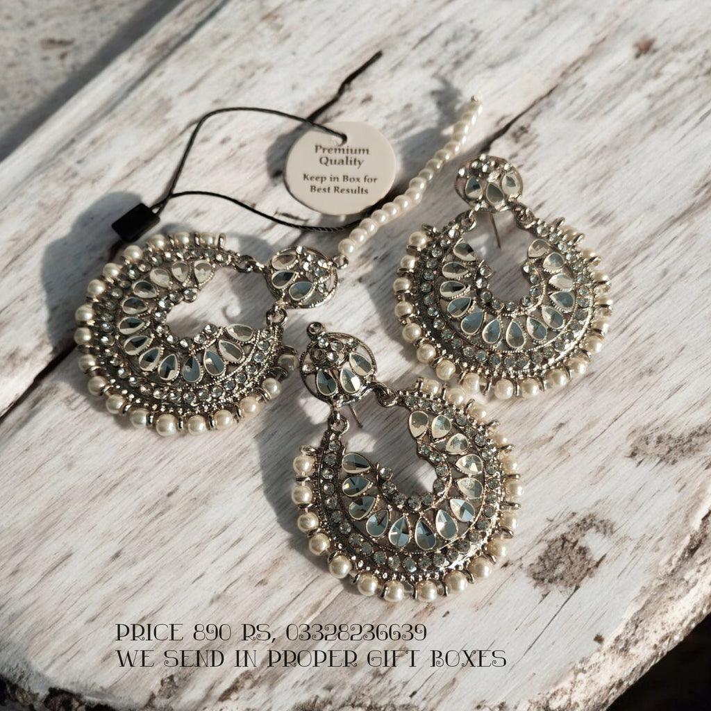Beautiful bindiya and earrings set affordable elegance com