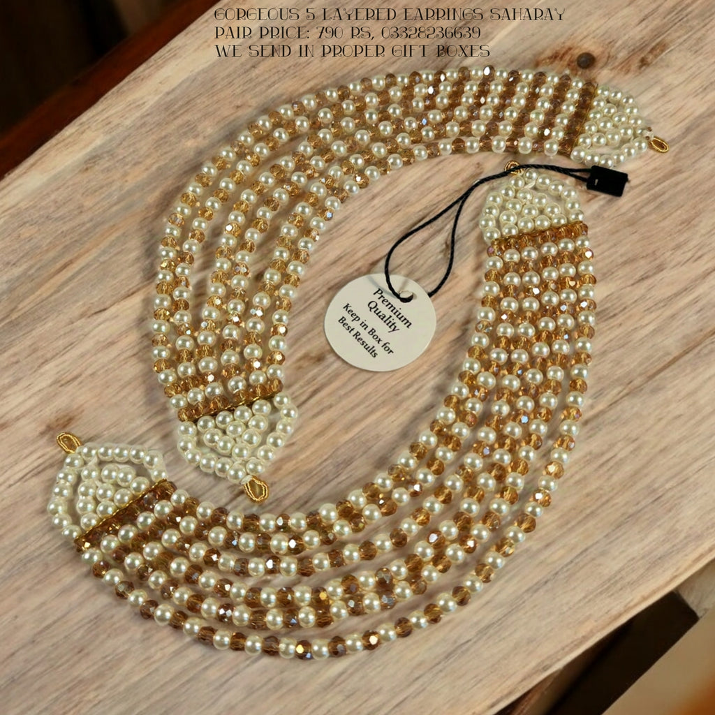 Beautiful 5 layered earrings saharay