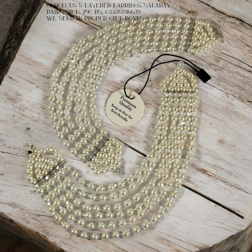 Beautiful 5 layered earrings Saharay