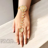 Beautiful, adjustable kundan Slave Bracelet