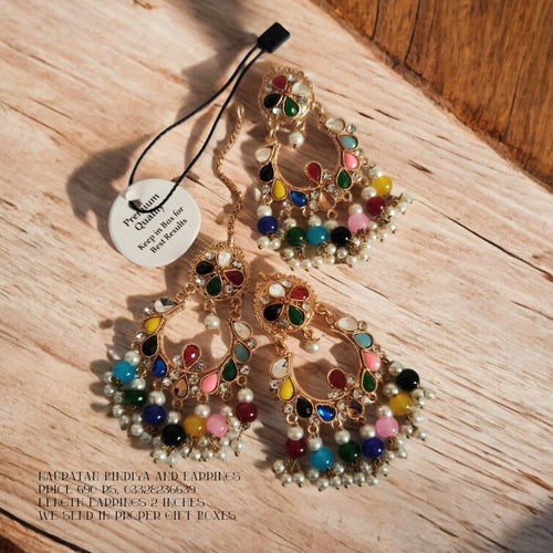 Earrings and bindiya set