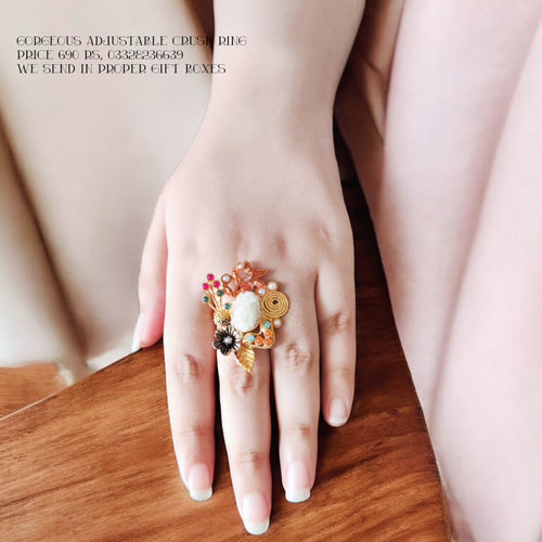 Beautiful adjustable Crush Ring