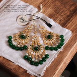 Kundan studded Bindiya and Earrings set