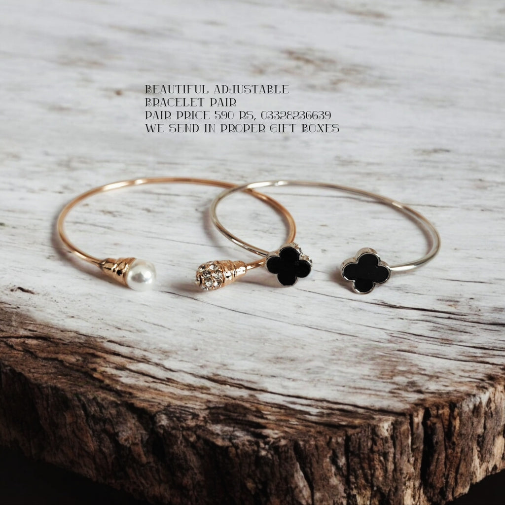 Beautiful adjustable bracelets pair