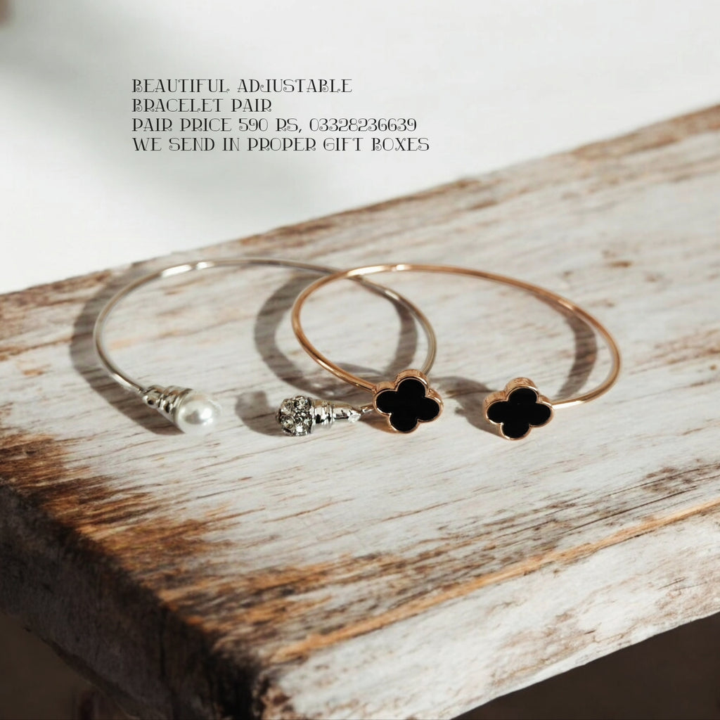 Beautiful adjustable bracelets pair