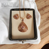Gold plated pendant set with gold plated chain