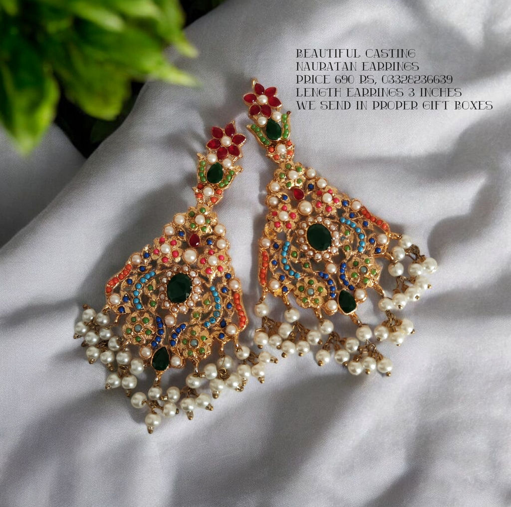 Premium quality Nauratan Earrings