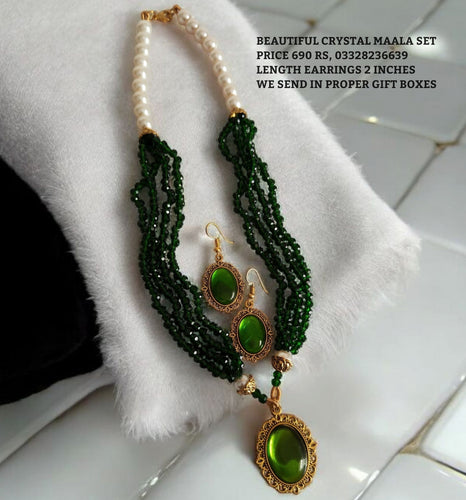 Beautiful Crystal Maala Set