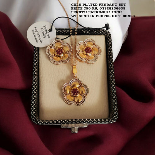 Gold plated gorgeous set with gold plated chain