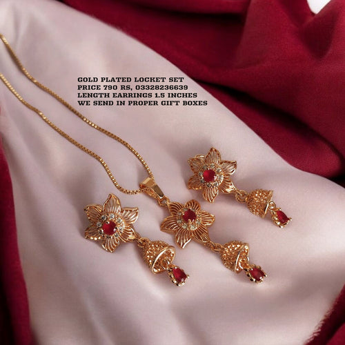 Beautiful Gold Plated Pendant set