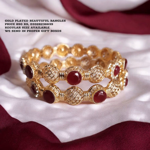 Beautiful Gold plated bangles set