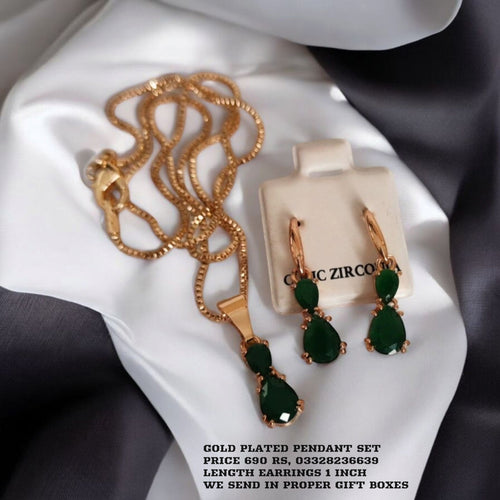 Beautiful Gold Plated Pendant set