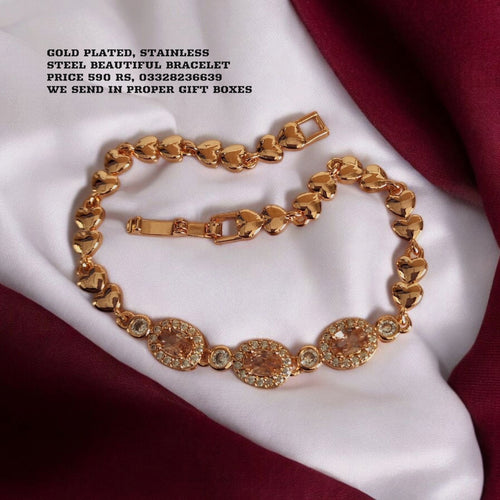 Gold plated, Stainless Steel Bracelet