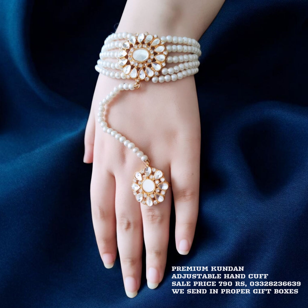 Beautiful kundan adjustable Hand Cuff