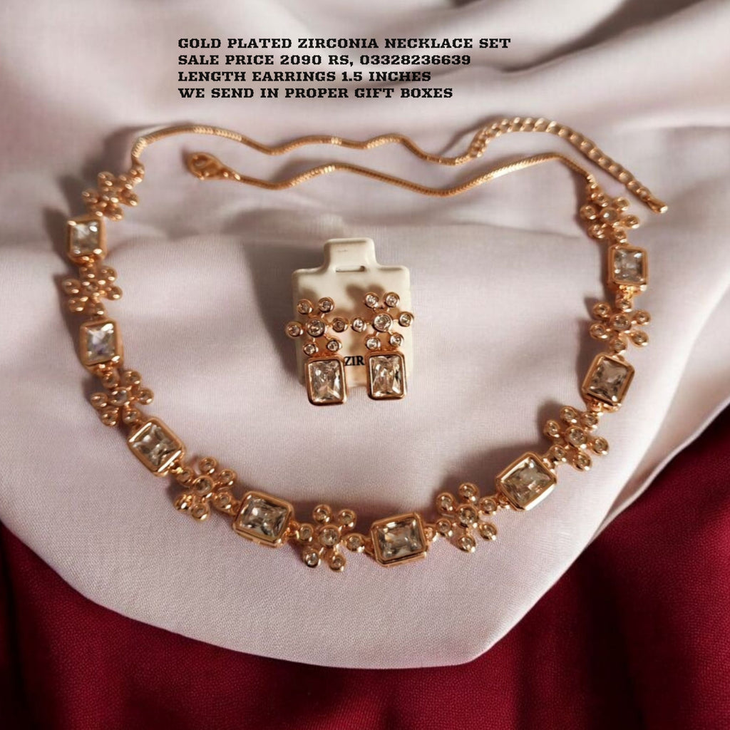 Premium China Gold plated, Zirconia studded set