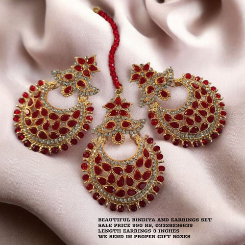 Premium quality Bindiya and Earrings