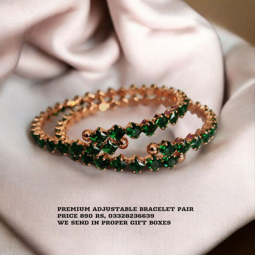 Gold plated gorgeous adjustable bangles