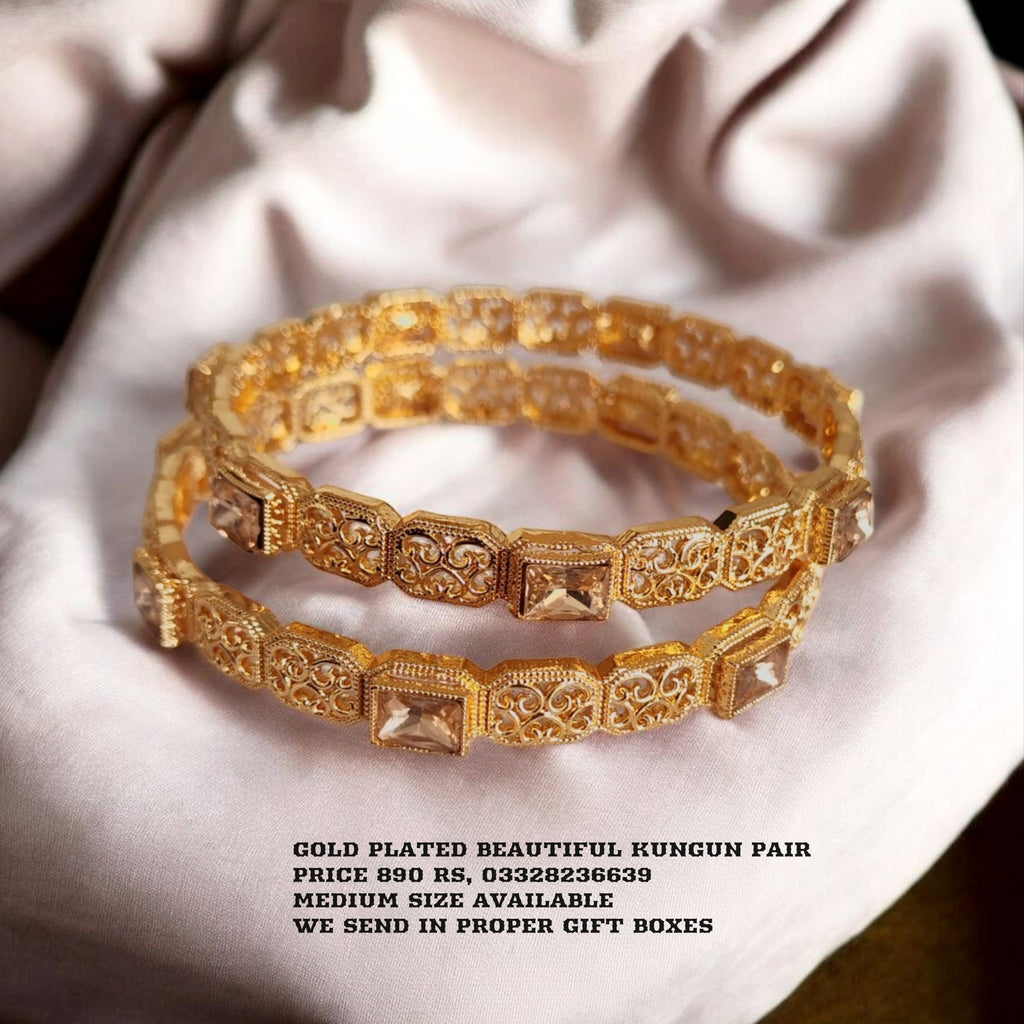 Gold plated gorgeous Kungun Pair