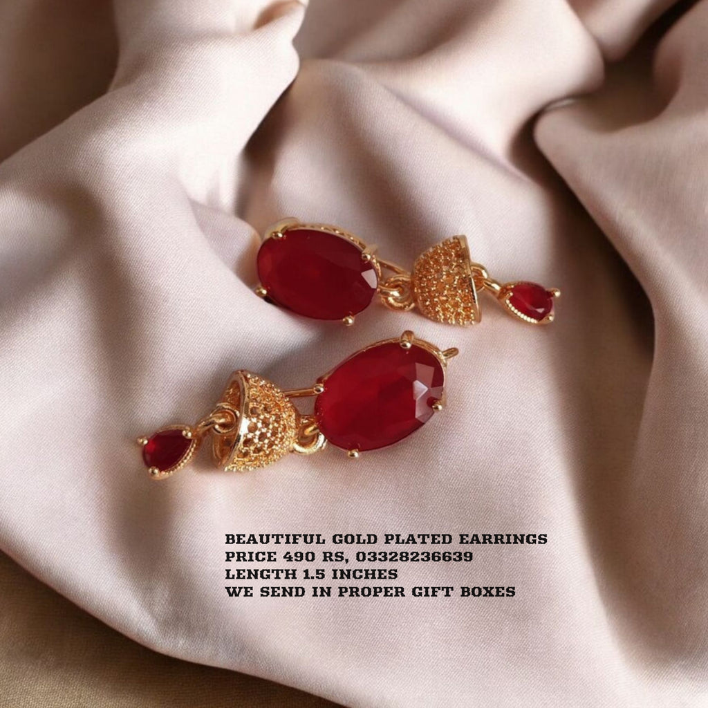 Gold Plated Beautiful Earrings