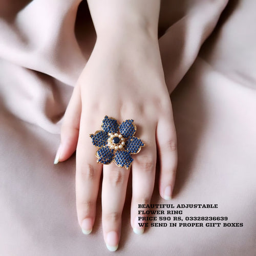 Premium, Adjustable Flower Ring