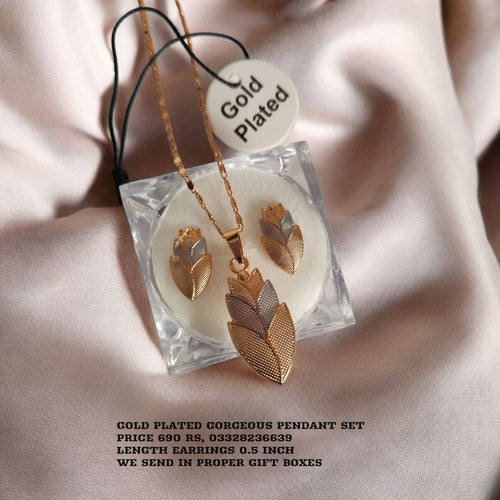 Beautiful Gold Plated Pendant set