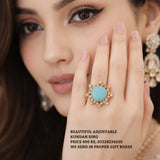 Beautiful adjustable Kundan Ring