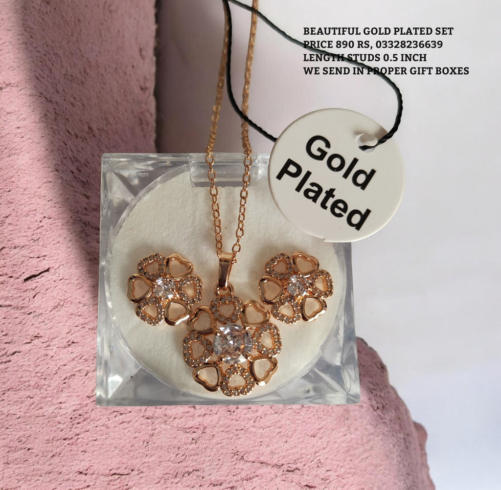 Beautiful Gold Plated Pendant set