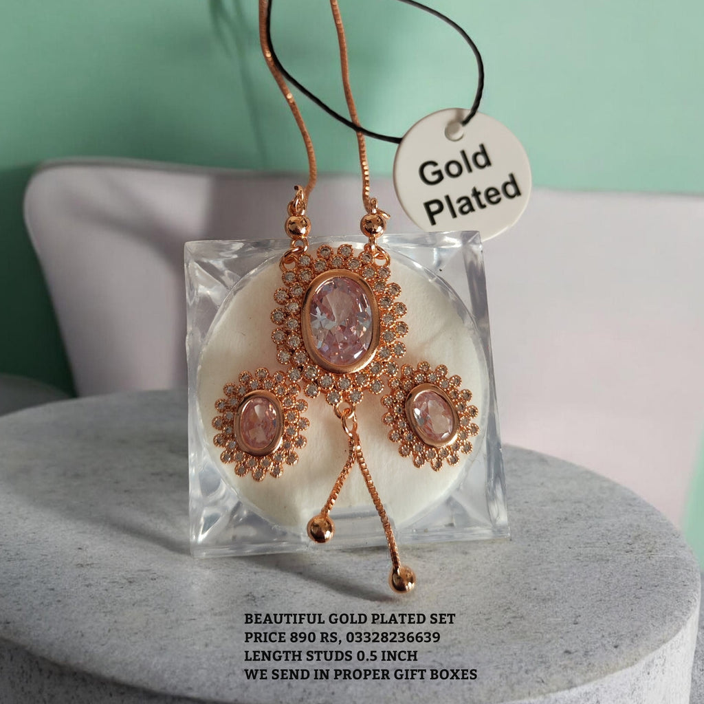 Gold plated Pendant set
