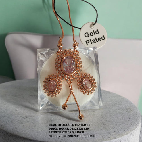 Gold plated Pendant set