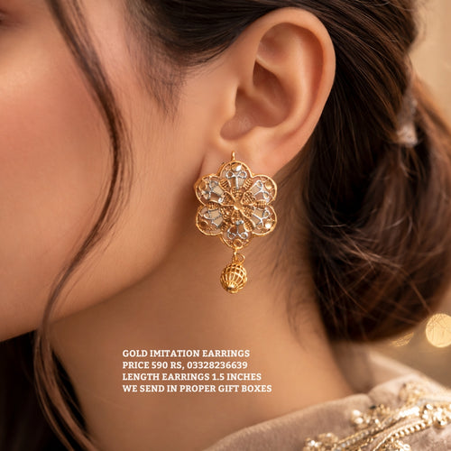 Premium Gold Imitation earrings