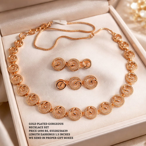 Beautiful Gold Plated Necklace set