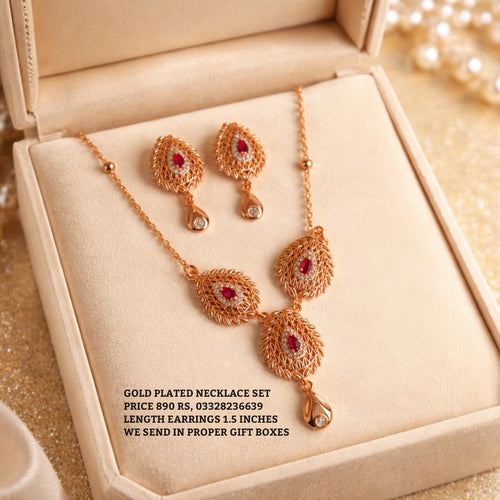 Gold plated Necklace set