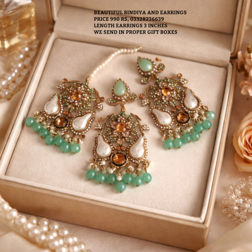 Gorgeous Bindiya and Earrings