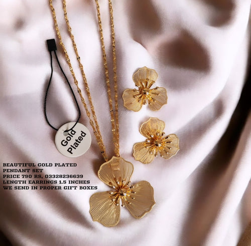 Beautiful Gold Plated Pendant set