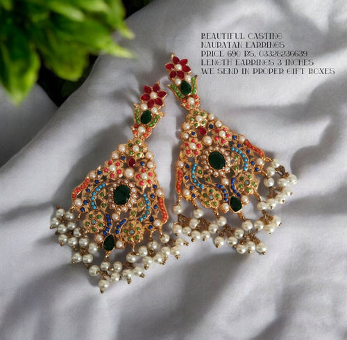 Premium quality Nauratan Earrings