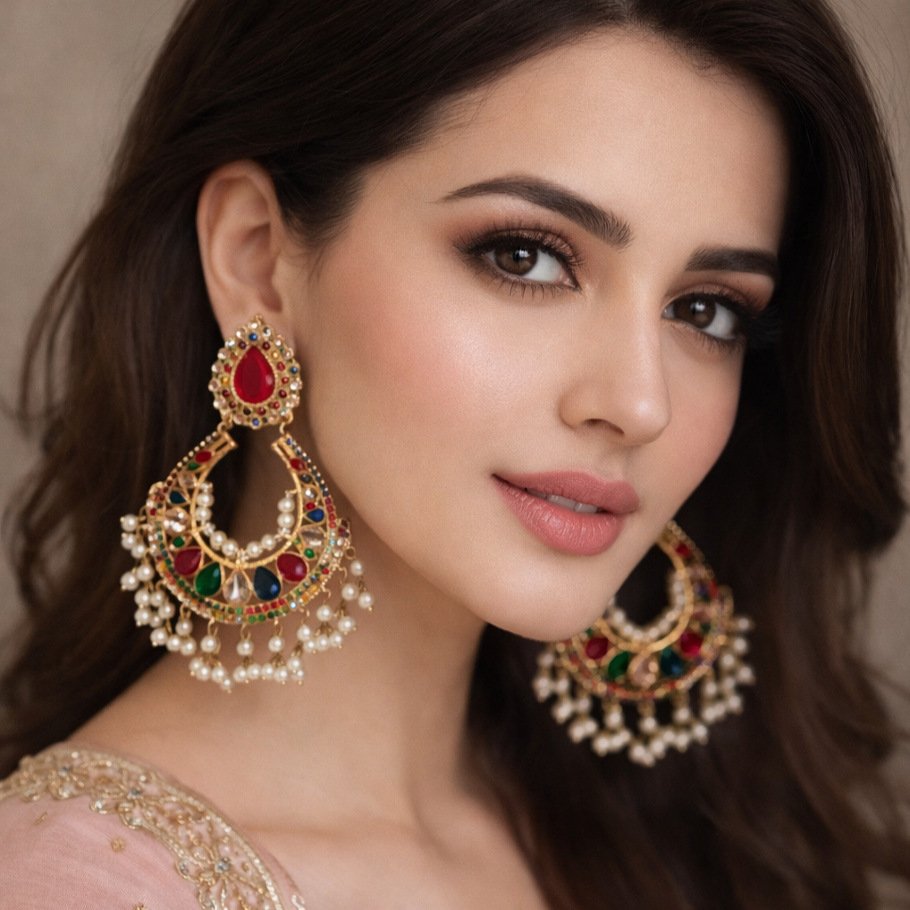 Real stones studded gorgeous Earrings