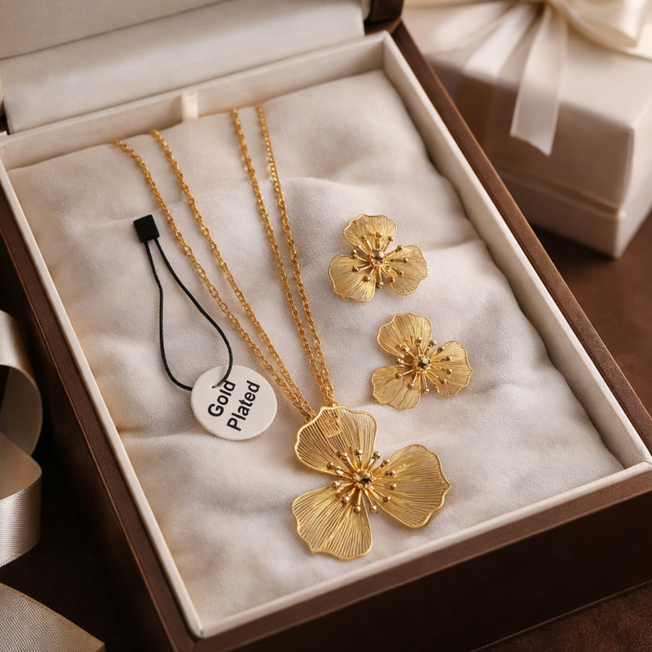 Beautiful Gold Plated Pendant set