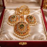 Premium Nauratan big Pendant Pendant set