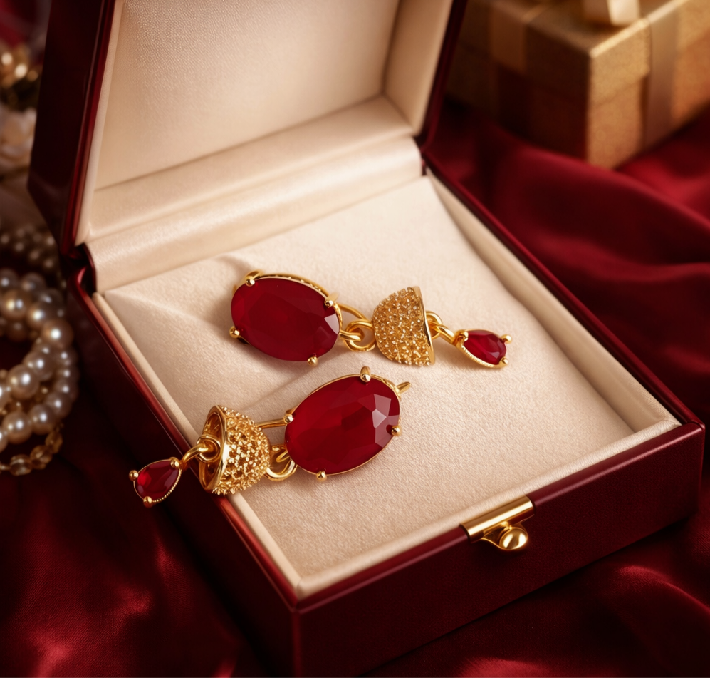 Gold Plated Beautiful Earrings