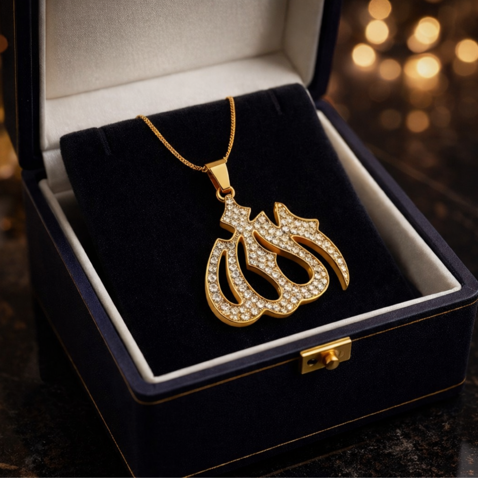 Elegant Allah name Pendant with chain