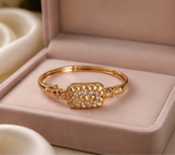 Gold plated openable kara bracelet