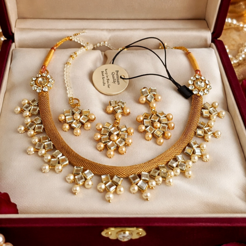 Mirror studded beautiful Necklace set