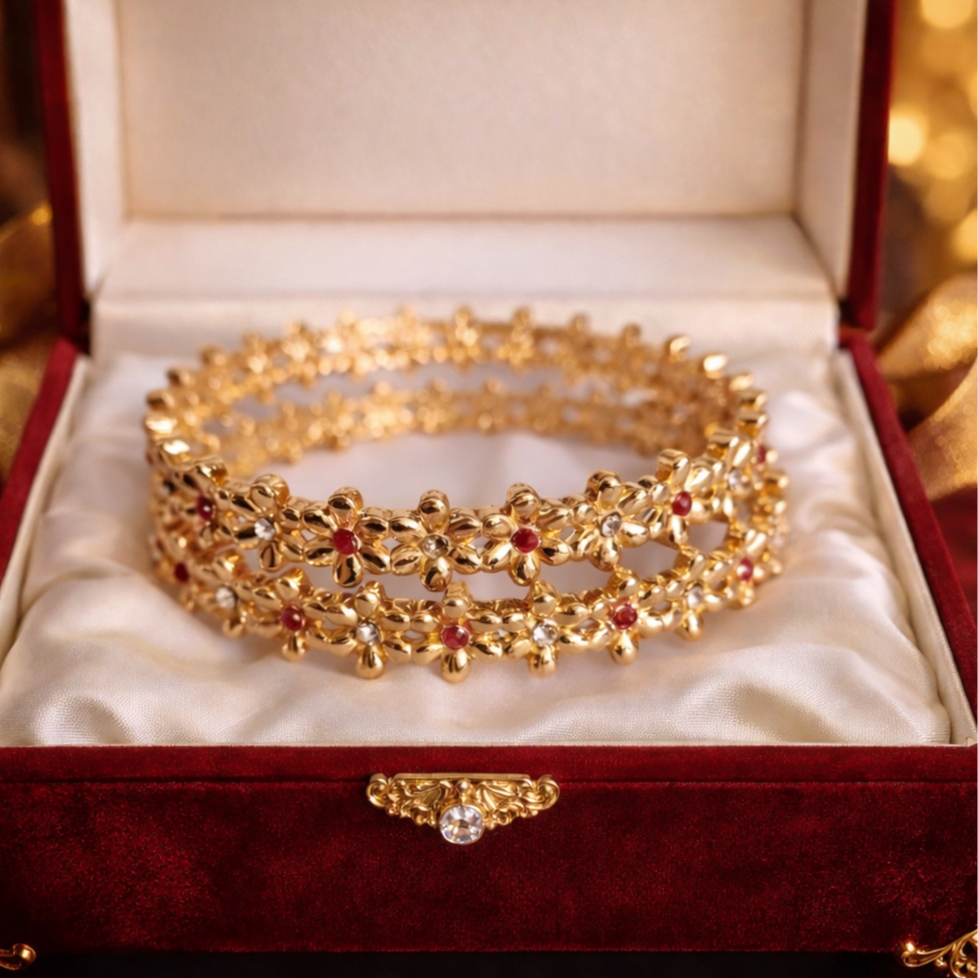 Gold plated gorgeous bangles