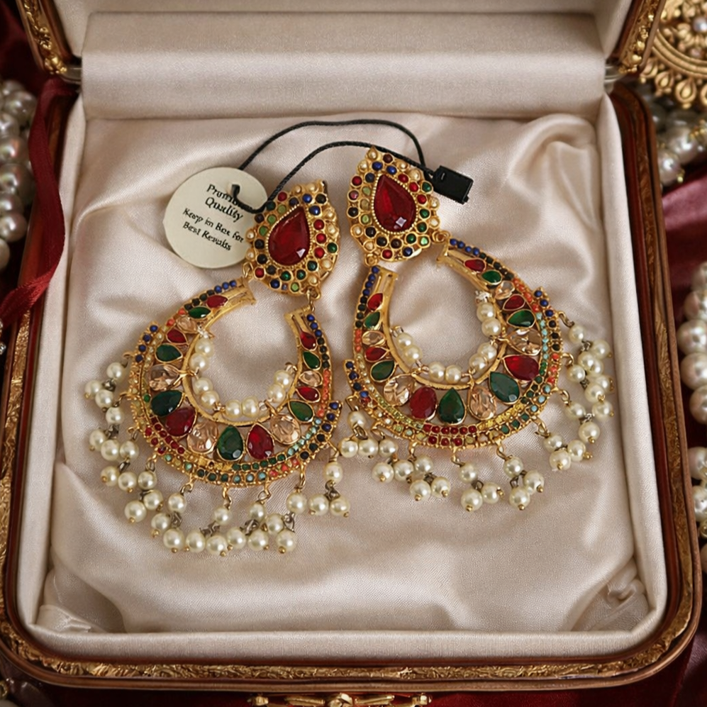 Real stones studded gorgeous Earrings