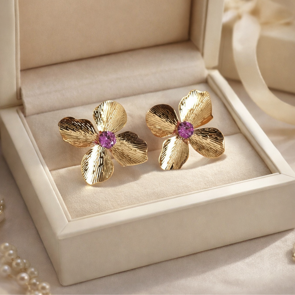 Beautiful flower studs