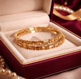 Gold plated Zirconia Bangles