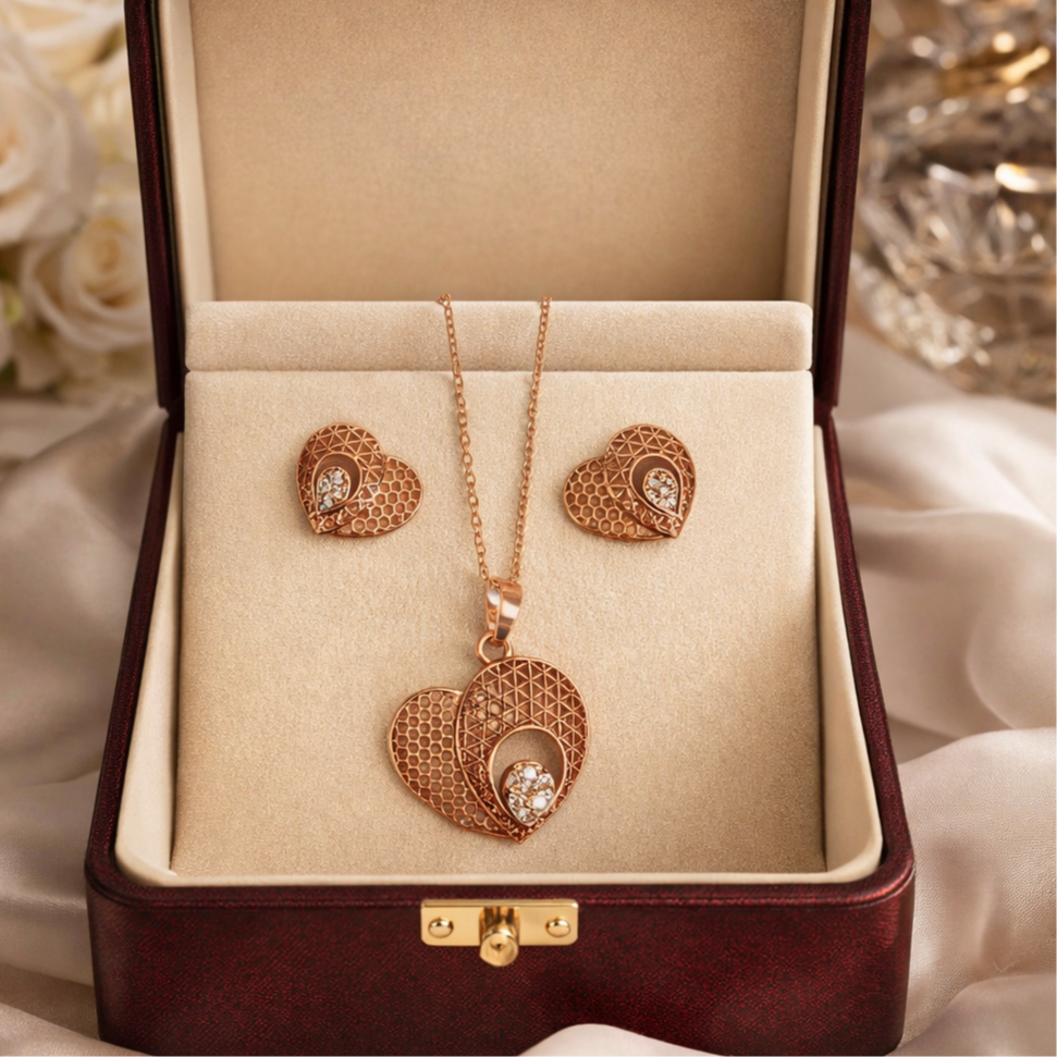 Gold plated beautiful pendant set