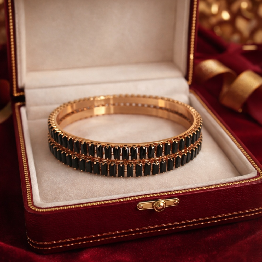 Premium gold plated Zirconia bangles