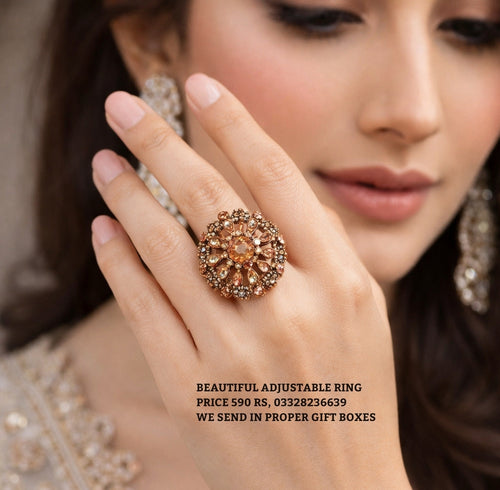 Beautiful Adjustable Zirconia Ring