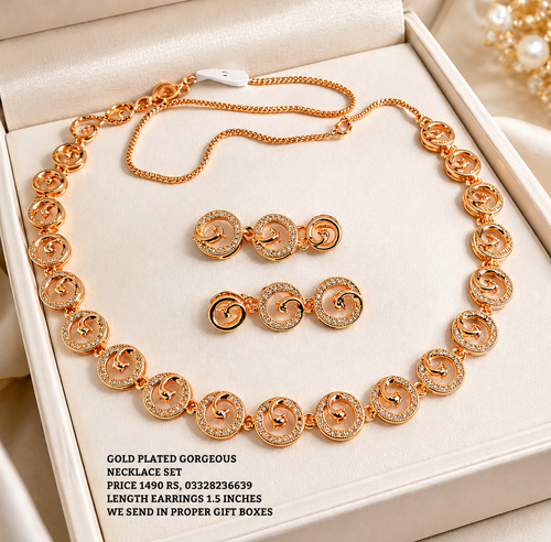 Beautiful Gold Plated Necklace set